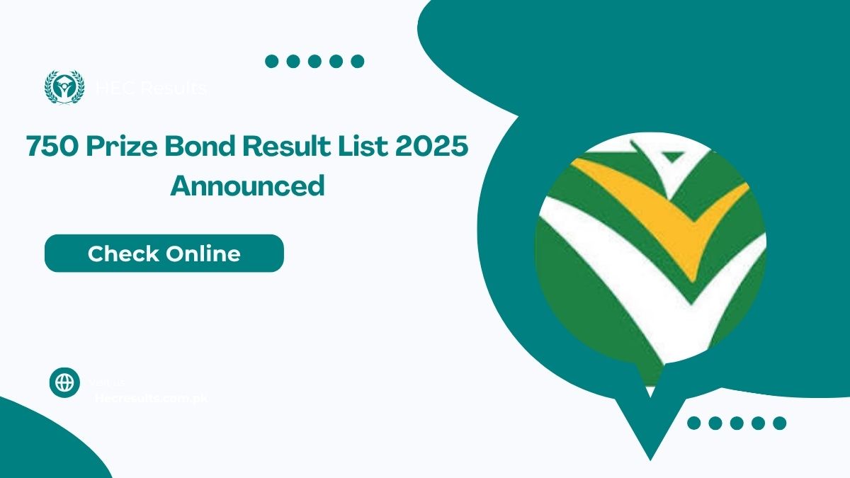 750 Prize Bond Result List 2025 Draw 103 Rawalpindi 15 July