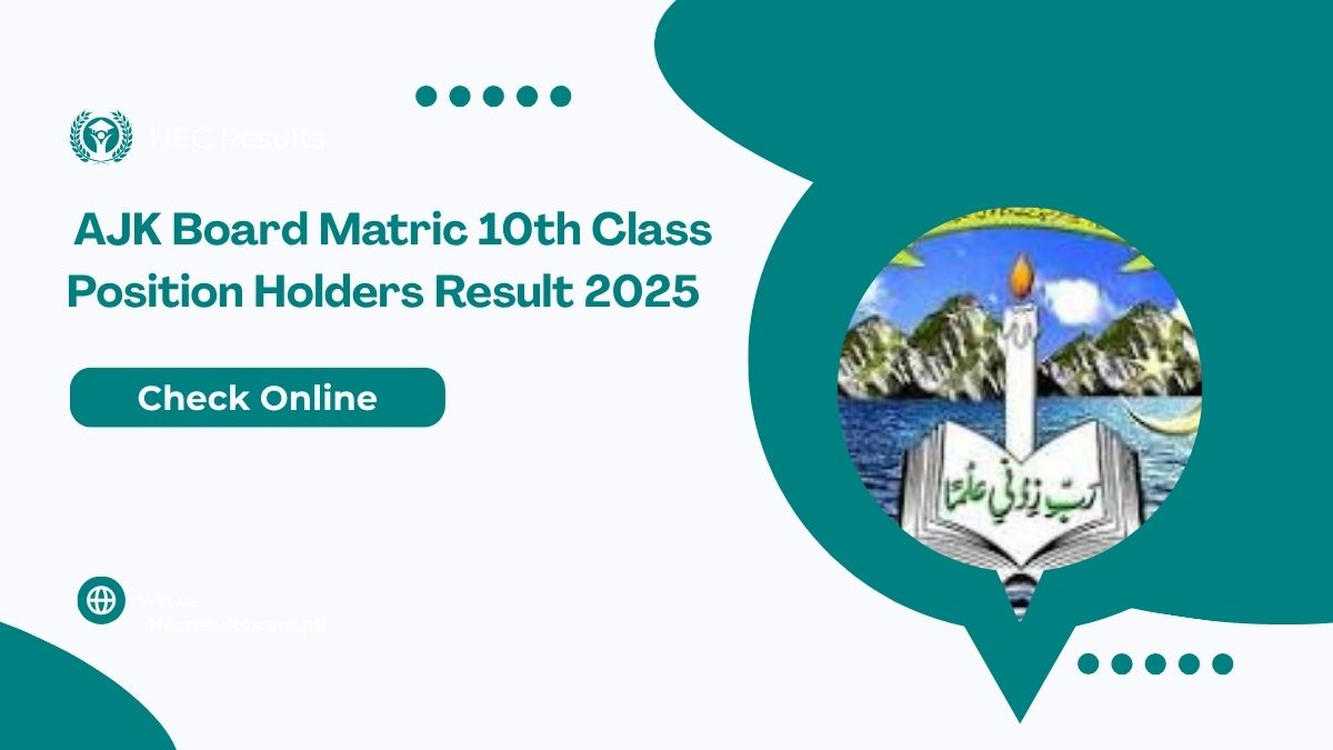AJK Board Matric 10th Class Position Holders Result 2025