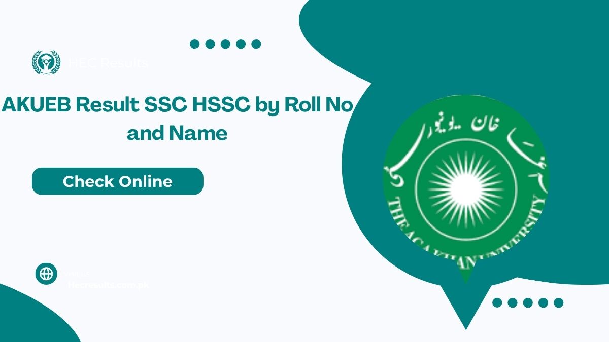 AKUEB Result 2025 SSC HSSC by Roll No and Name