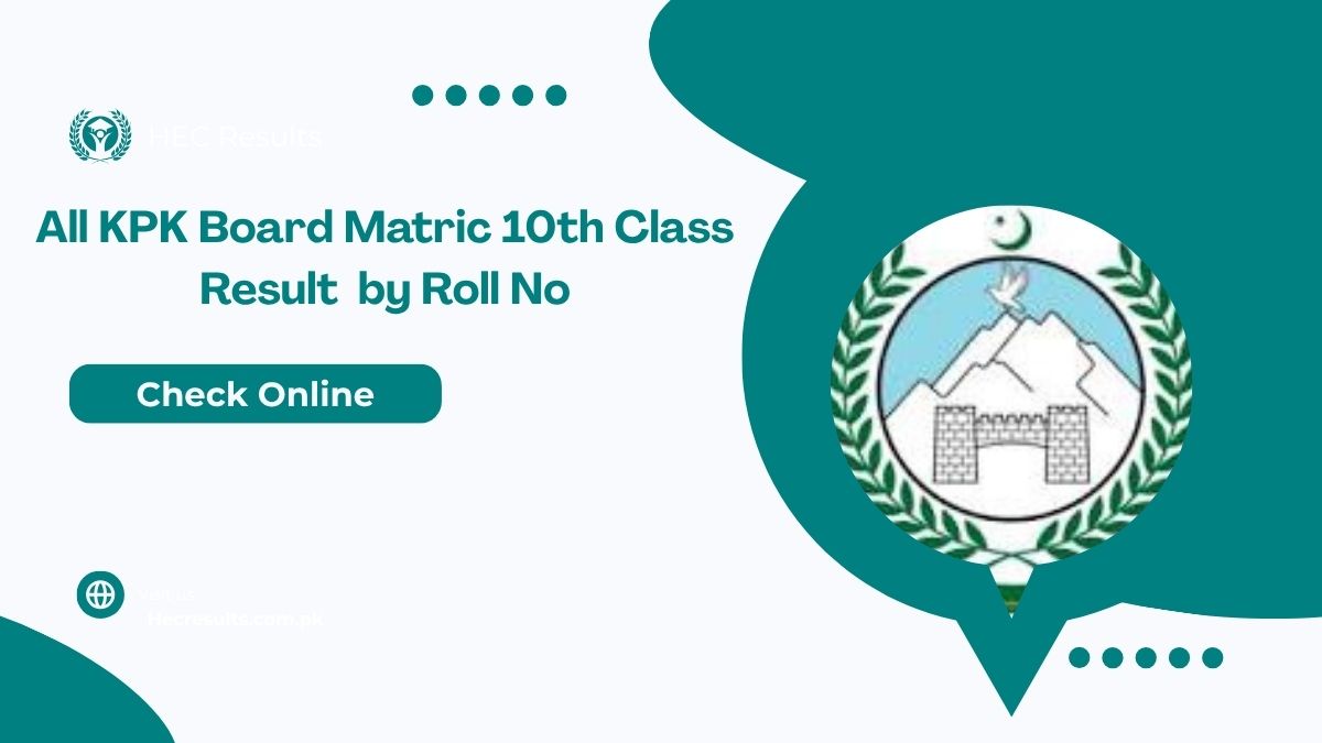 All KPK Board Matric 10th Class Result 2025 by Roll No [ Link ]
