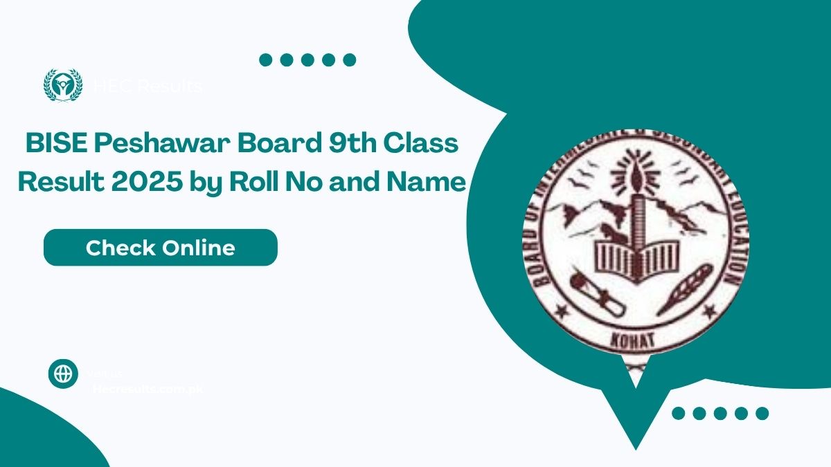 BISE Peshawar Board 10th Class Result 2025 by Roll No and Name