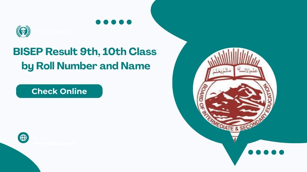 BISEP Result 2025 9th, 10th Class by Roll Number and Name