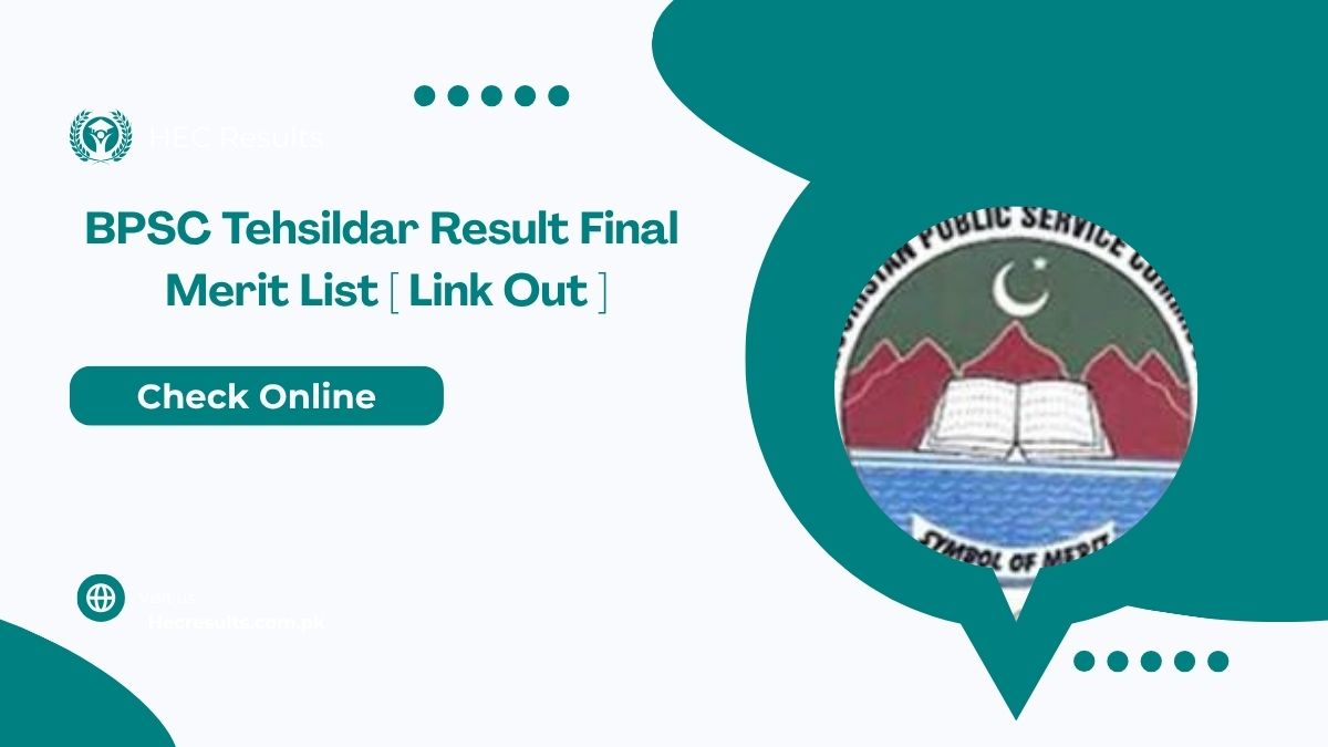 BPSC Tehsildar Result 2025 Final Merit List [ Link Out ]