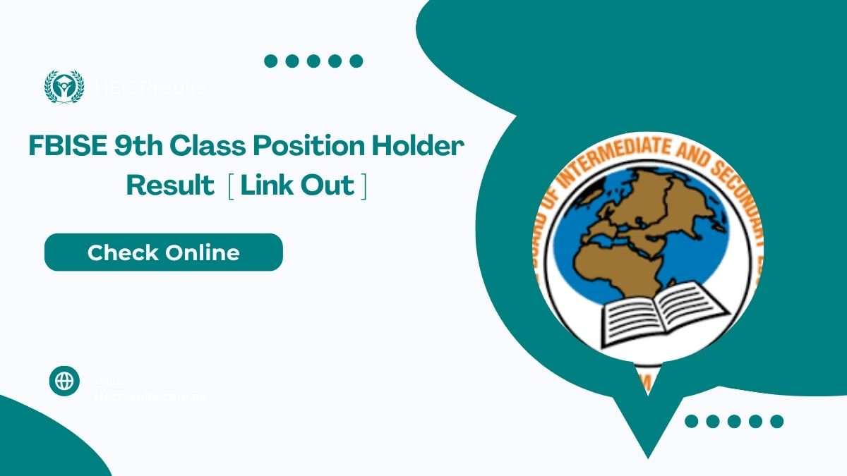FBISE 9th Class Position Holder Result