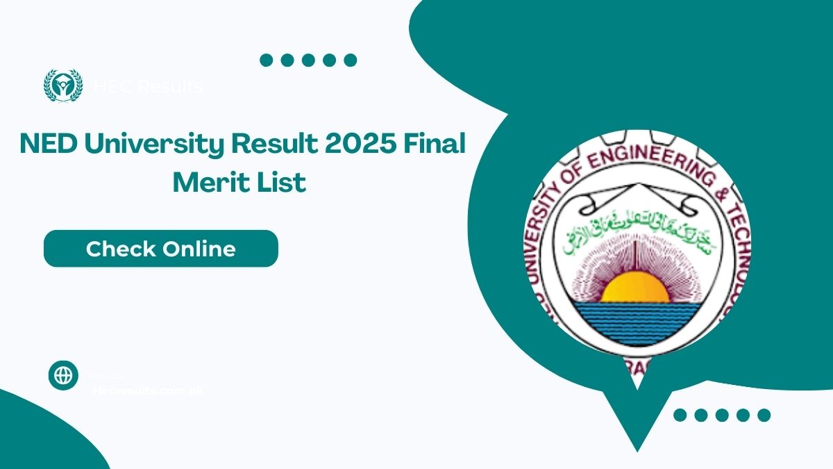 NED University Round 2 Result 2025 Final Merit List
