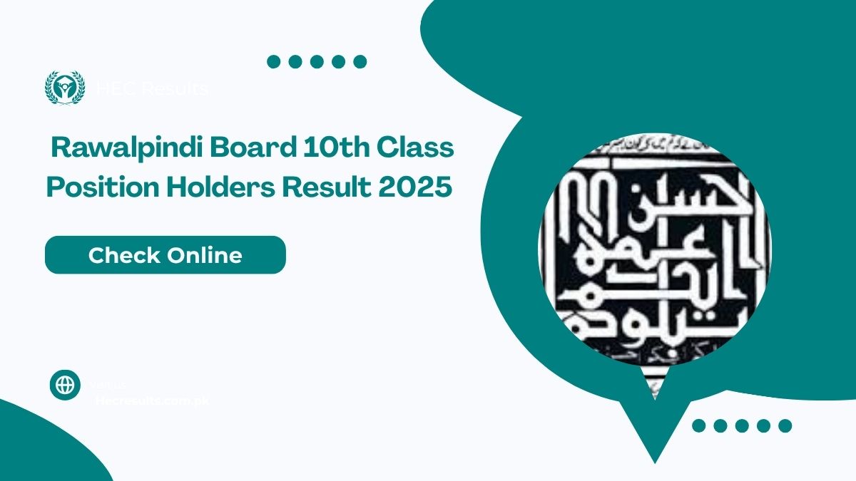 Rawalpindi Board Matric 10th Class Position Holders Result 2025