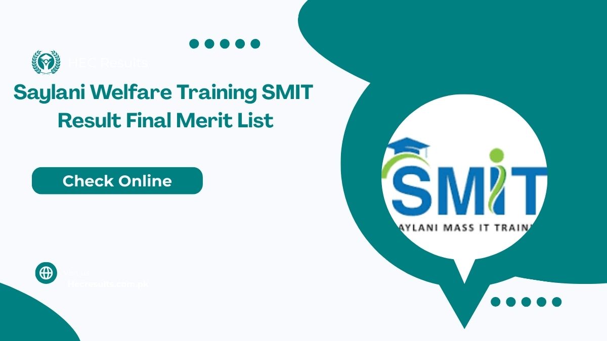 Saylani Welfare Training SMIT Result 2025 Final Merit List & Answer Key