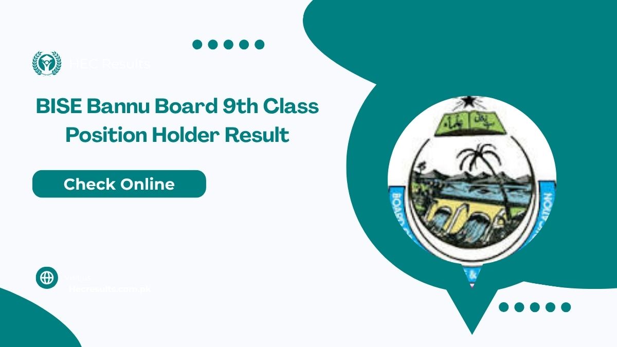 BISE Bannu Board 9th Class Position Holder Result 2025 [ Link ]