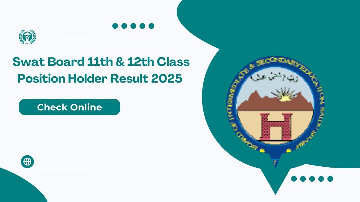 BISE Swat Board 11th & 12th Class Position Holder Result 2025