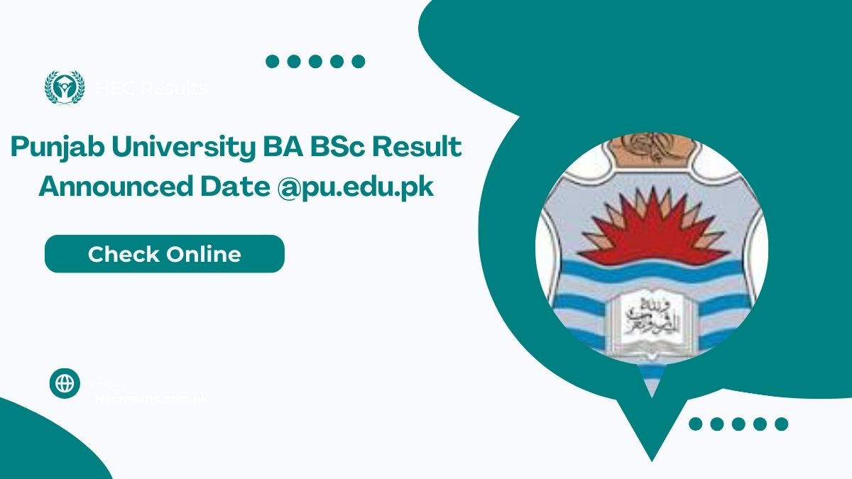 Punjab University BA BSc Result 2025 Announced Date @pu.edu.pk